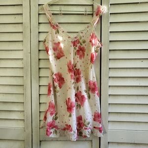 Vintage Expressions by California Dynasty chiffon floral slip nightie